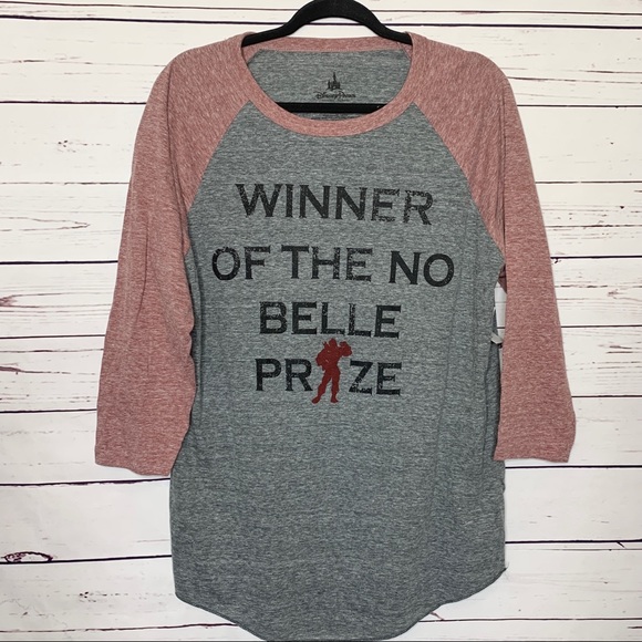 NWT Disney Winner Of The No Belle Prize Raglan Tee Men’s Size Large - Picture 4 of 7